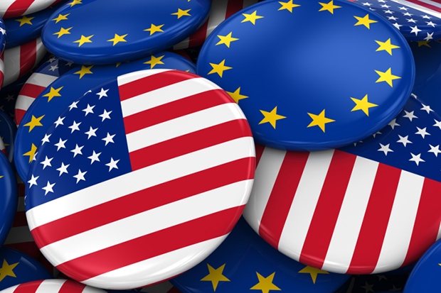 Flag Badges of America and Europe