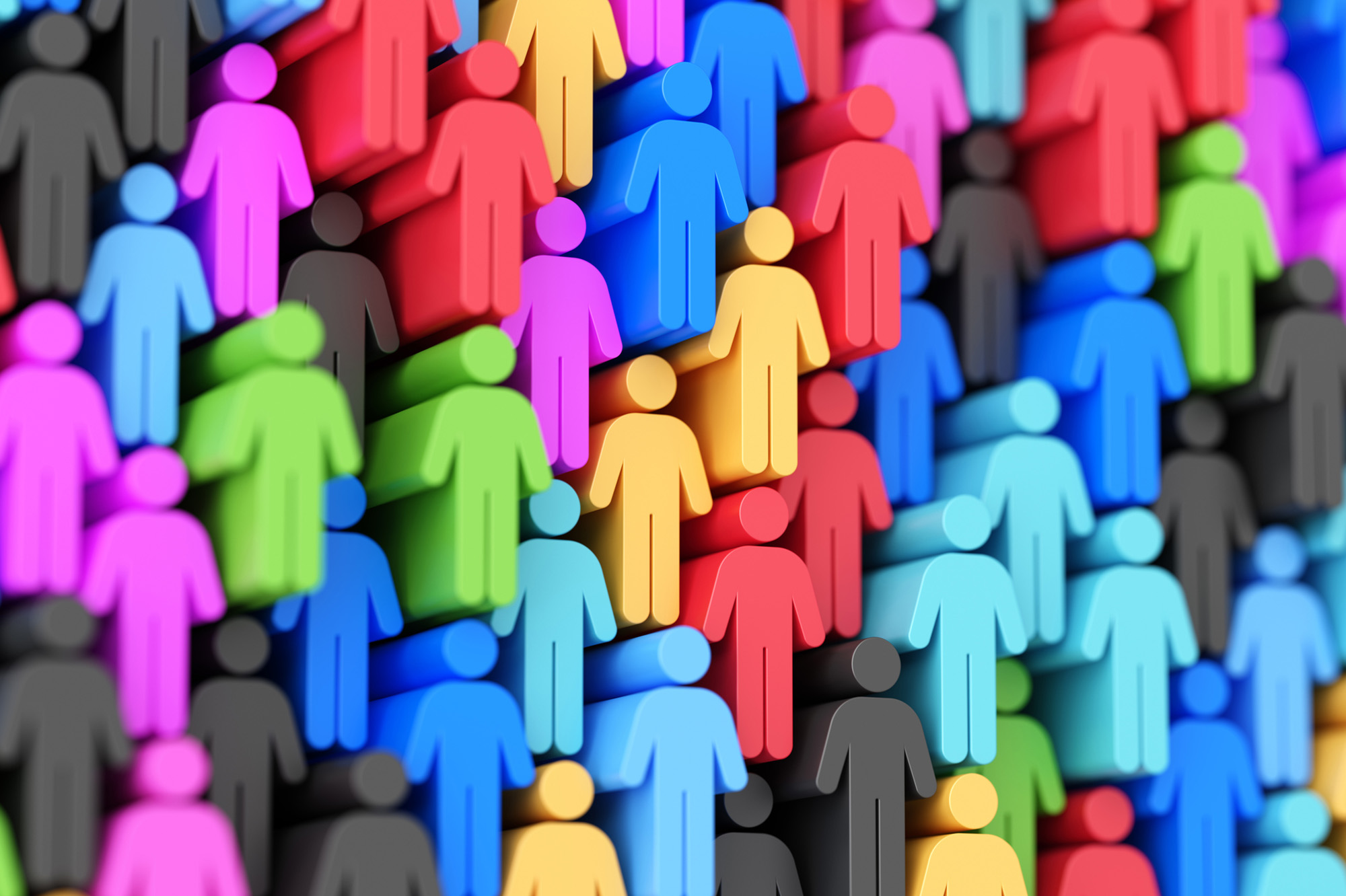 Group of people. Multicolor people's background. Teamwork and unity concept