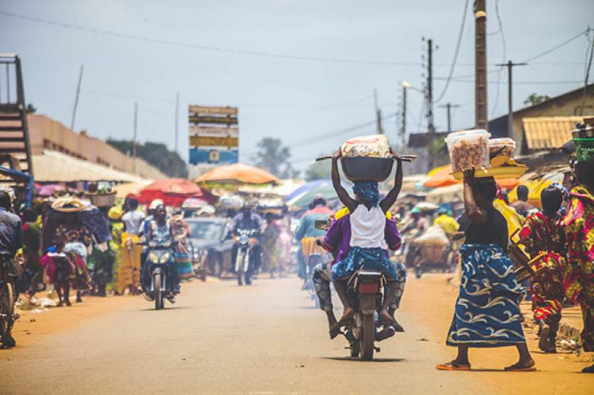 West African market scene