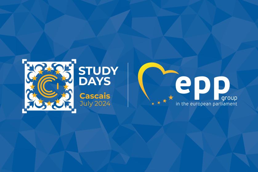 Logo EPP-gruppens studiedage - Cascais juli 2024