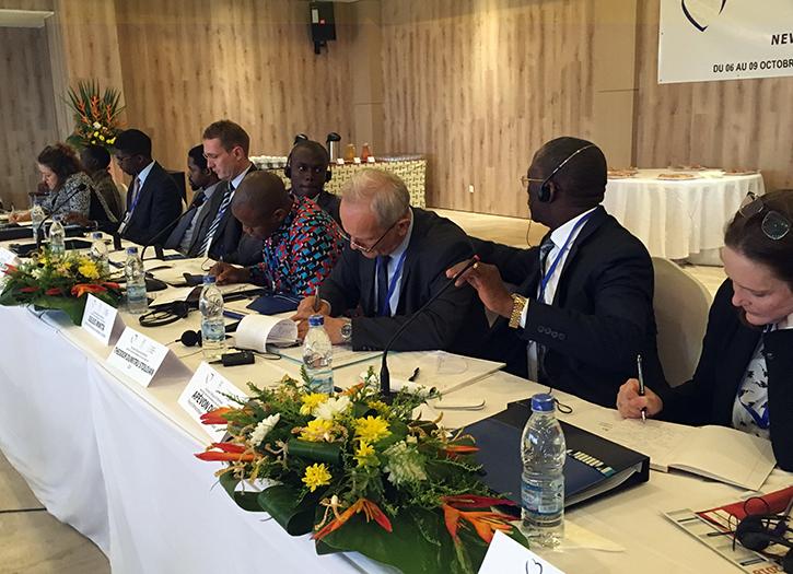 Afrikanske og Europæiske repræsentanter i et diskussionspanel