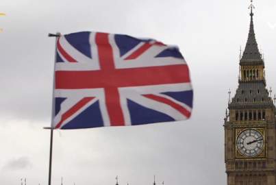 Big Ben and British Flag