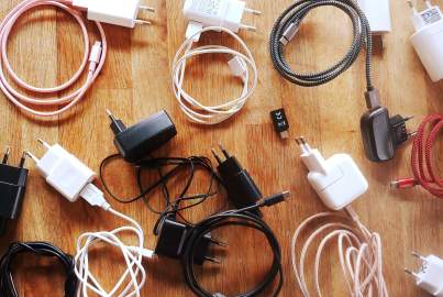cables and phone chargers