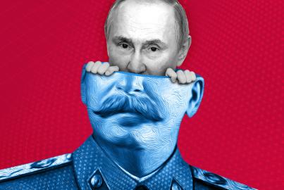 Putin in head of Stalin